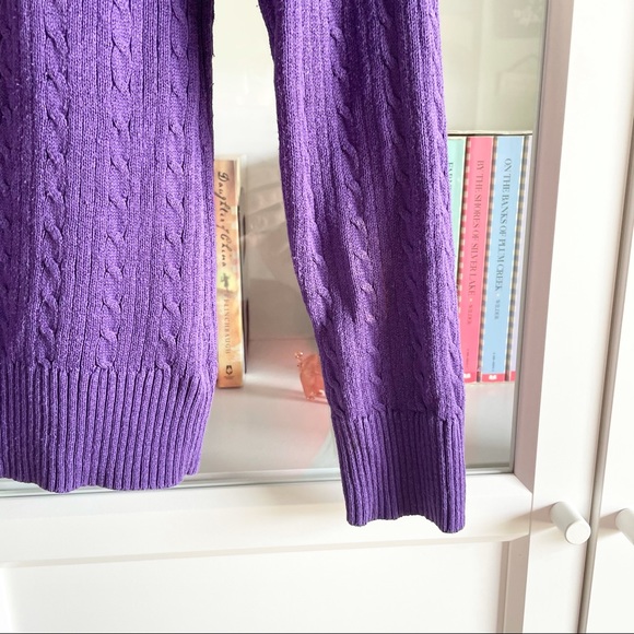 Laura Scott Petite Cable Knit Cardigan Sweater PM - Picture 5 of 16